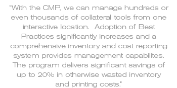 Collateral tools using best practices